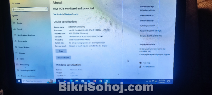 CORE I3 8TH GENERATION 4GB RAM 128 GB SSD